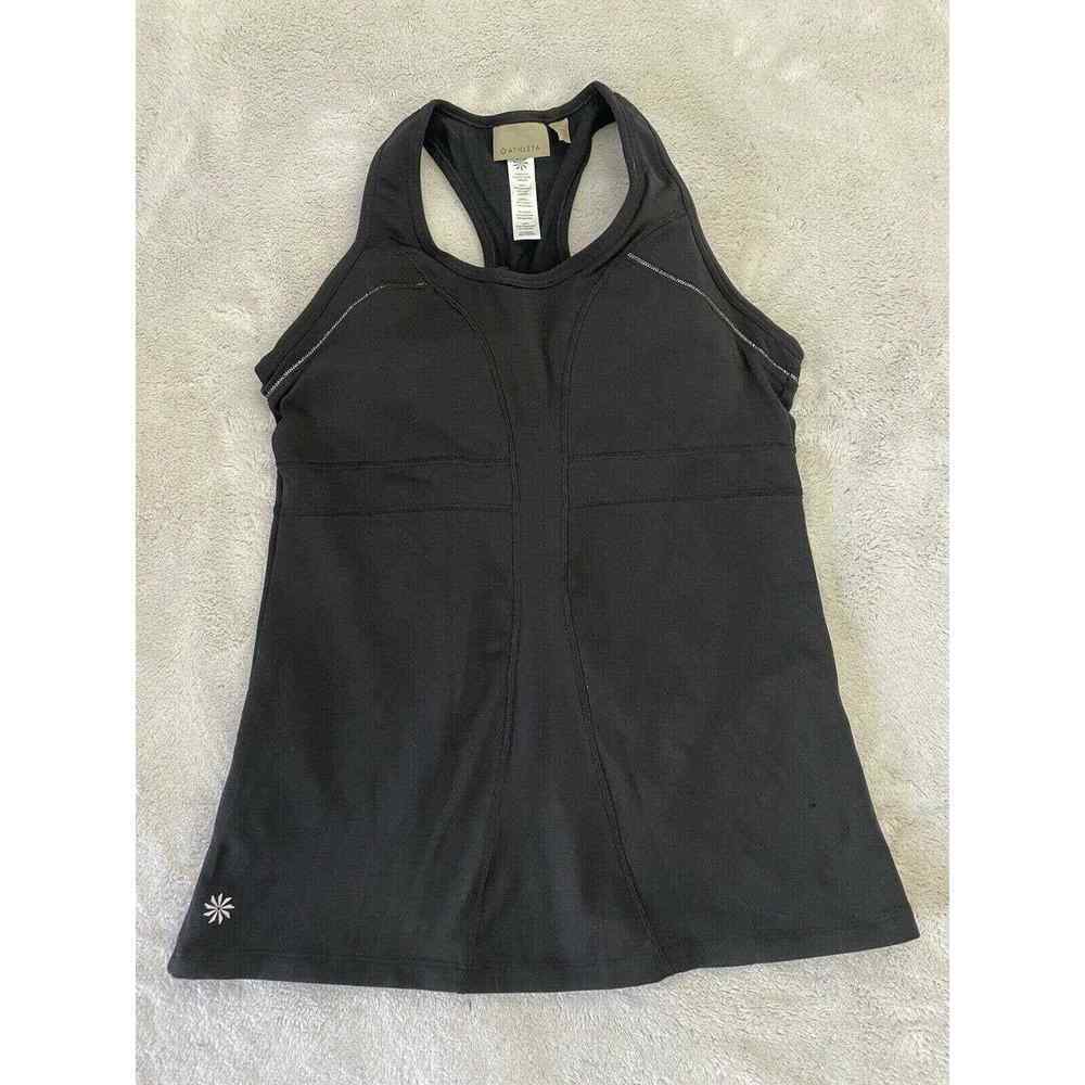 Athleta Black Racerback Tank Top Women's Sz S Lined Workout Yoga EUC